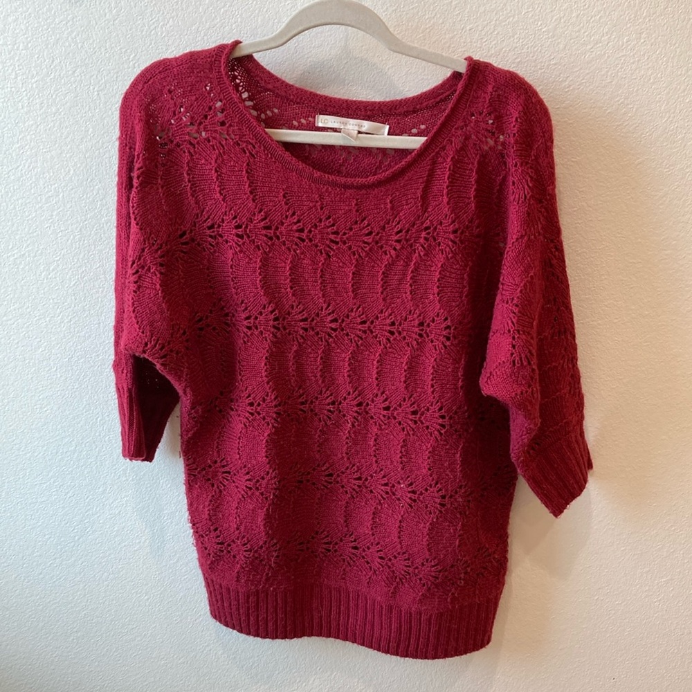 LC Lauren Conrad Pink Crew Neck Sweater